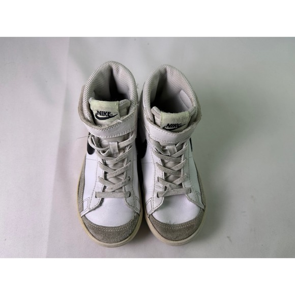 Nike Blazer Mid 77 TD White Black Volt DA4087-109 Toddler Size 11C Retro Sneaker - Picture 8 of 13